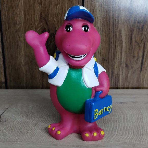 The Lyons Group Barney the Dinosaur Coin Bank Back to School Vintage 1992 7" - Picture 2 of 9